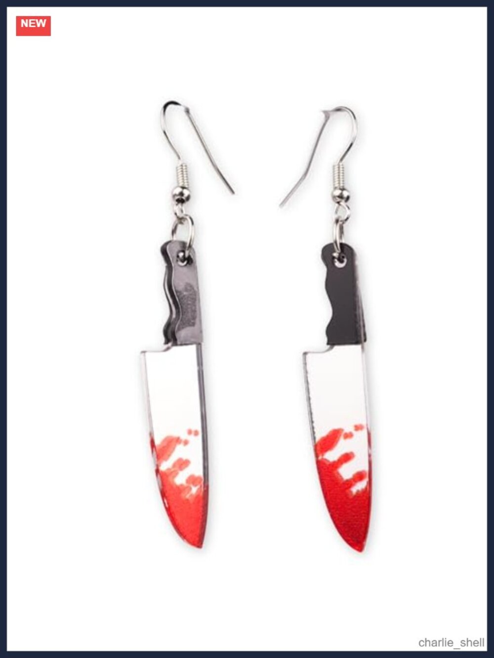 Gothic Punk Bloody Dangle Earrings Halloween Costume Accessory
